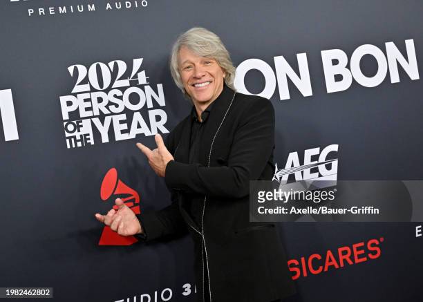 Jon Bon Jovi attends the 2024 MusiCares Person of the Year Honoring Jon Bon Jovi at Los Angeles Convention Center on February 02, 2024 in Los...