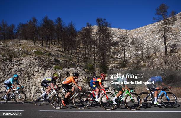 Pelayo Sanchez of Spain and Movistar Team, Sam Oomen of The Netherlands and Team Lidl - Trek, Mikel Bizkarra of Spain and Team Euskaltel - Euskad,...