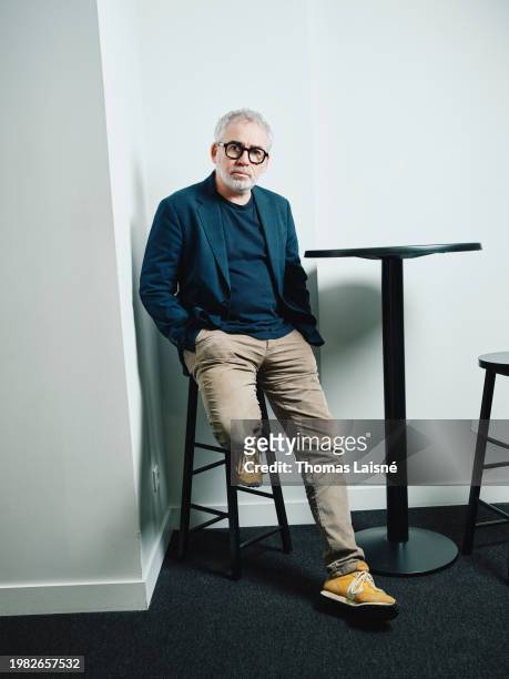 Film Director Stéphane Brizé poses for a portrait shoot on January 22, 2024 in Paris, France.