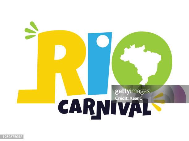 vector sign for brazil rio carnival vector stock illustration - karneval rio stock-grafiken, -clipart, -cartoons und -symbole