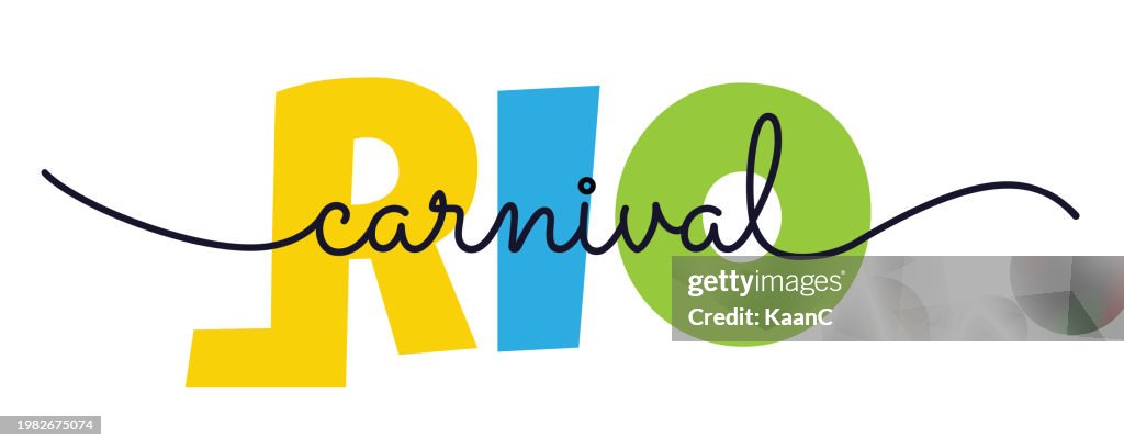 Vector sign for Brazil Rio Carnival vector stock illustration