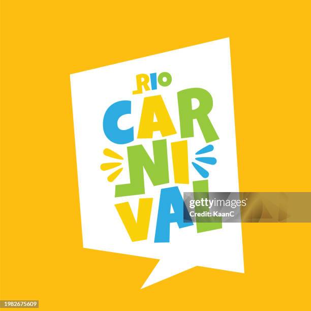 ilustrações de stock, clip art, desenhos animados e ícones de vector sign for brazil rio carnival vector stock illustration - carnaval rio