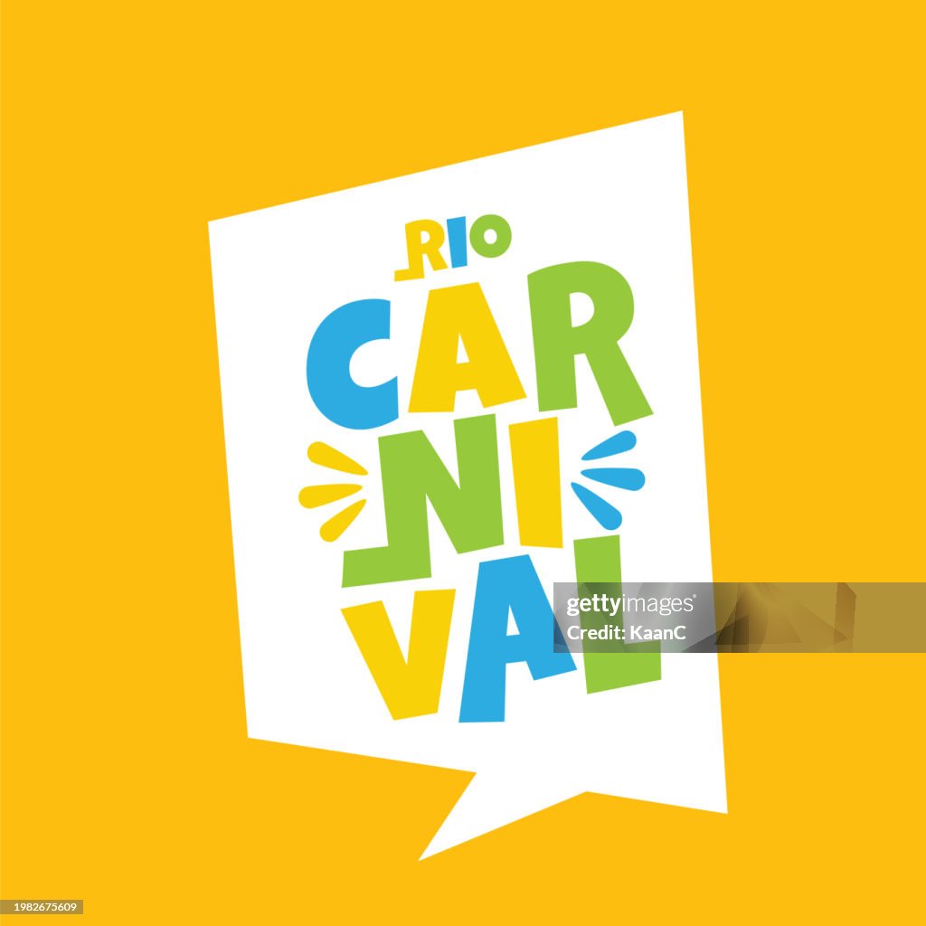 Vector sign for Brazil Rio Carnival vector stock illustration