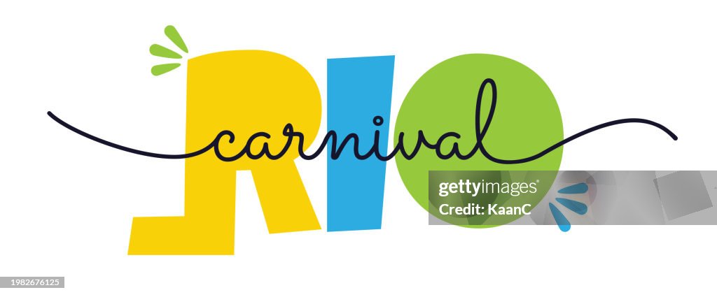 Vector sign for Brazil Rio Carnival vector stock illustration