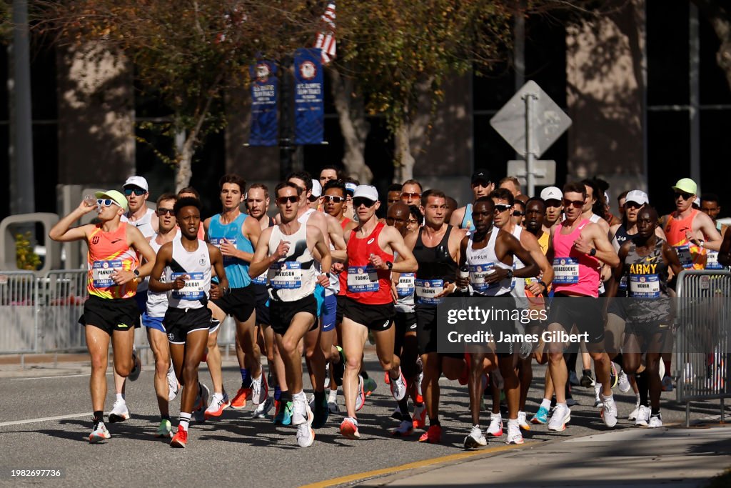 Us Races Runners race through the course during the 2024 U.S. Olympic Team ...