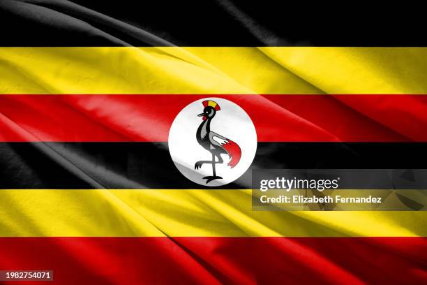 flag of uganda - kampala stock pictures, royalty-free photos & images