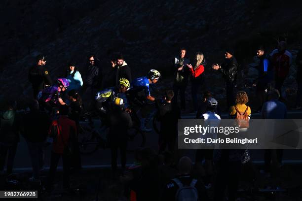 Clement Alleno of France and Team Burgos-BH, Vegasi Haylu Abreha of Ethiopia and Q36.5 Pro Cycling Team and Jorge Arcas of Spain and Movistar Team...