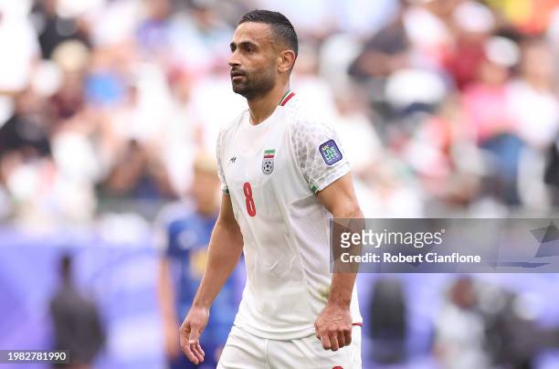 Omid Ebrahimi of Iran during the AFC Asian Cup quarter final match between Iran and Japan at Education City Stadium on February 03, 2024 in Al...