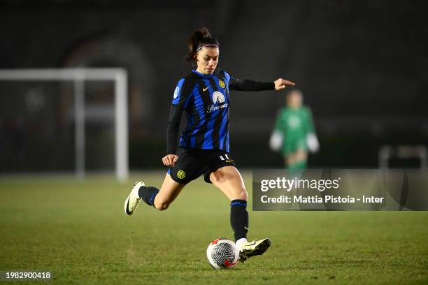 Agnese Bonfantini of FC Internazionale Women in action during the Women Serie A match between FC Internazionale Women and Como Women at Arena Civica...