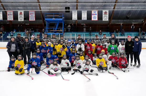 Hockey academy players