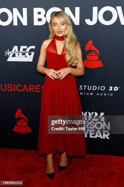 Sabrina Carpenter attends the 2024 Musicares Person of the Year Gala at Los Angeles Convention Center on February 02, 2024 in Los Angeles, California.