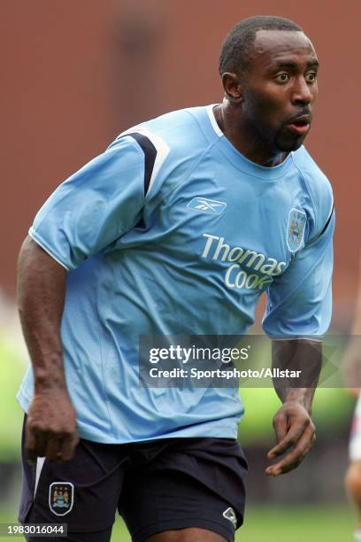 July 30: Darius Vassell of Manchester City in action during the Pre-season Friendly match between Stoke City and Manchester City at Britannia Stadium...