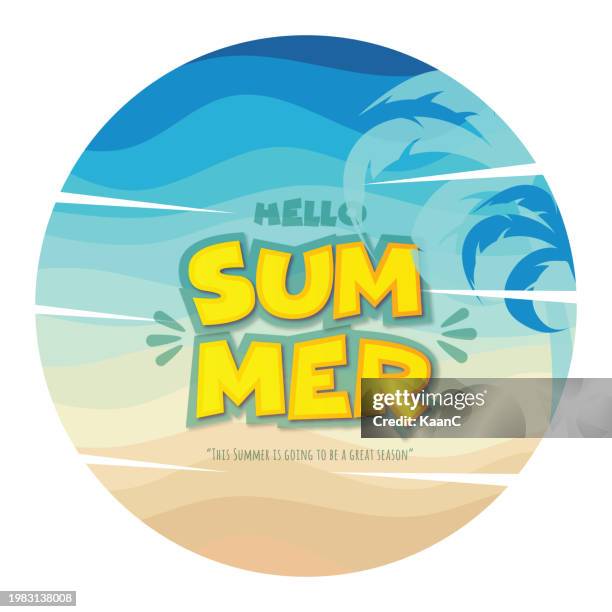 summer background. summer lettering. template vector stock illustration - sea stock illustrations点のイラスト素材／クリップアート素材／マンガ素材／アイコン素材