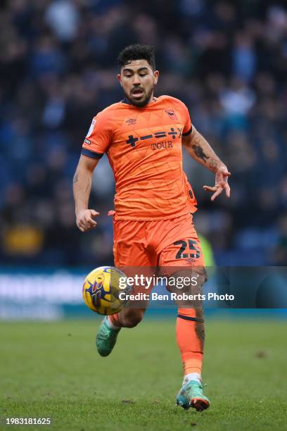 Massimo Luongo of Ipswich Town during the Sky Bet Championship match between Preston North End and Ipswich Town at Deepdale on February 03, 2024 in...