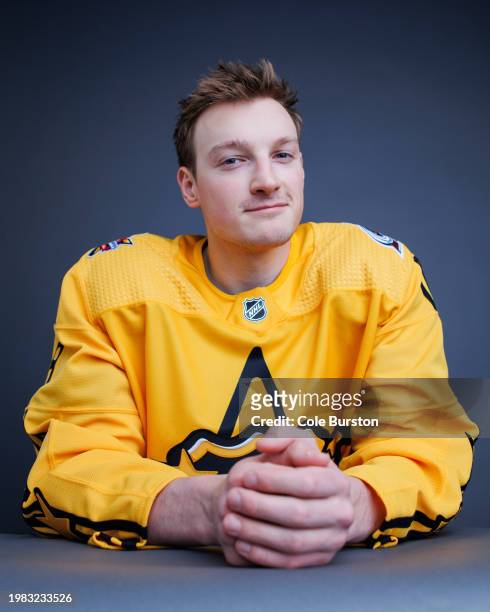 Cale Makar of the Colorado Avalanche poses for his portrait prior to the 2024 Honda NHL All-Star Game on February 03, 2024 in Toronto, Ontario.