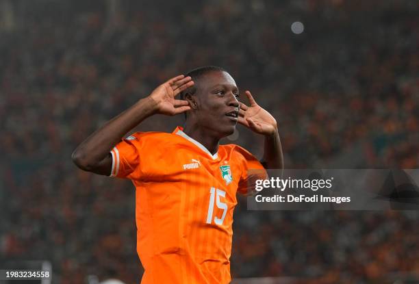 Max Alain Gradel of Ivory Coast during the TotalEnergies CAF Africa Cup of Nations quarterfinal match between Mali and Ivory Coast at Peace Stadium...