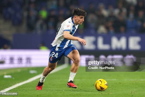 Ruben Sanchez of RCD Espanyol is in action during the Spanish La Liga Hipermotion football match between RCD Espanyol and UD Levante at Stage Front...