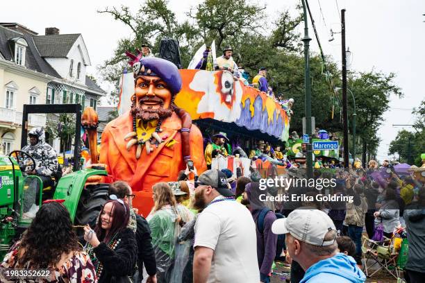 The Dr. John float is seen at the Krewe of Freret parade during 2024 Mardi Gras on February 03, 2024 in New Orleans, Louisiana.