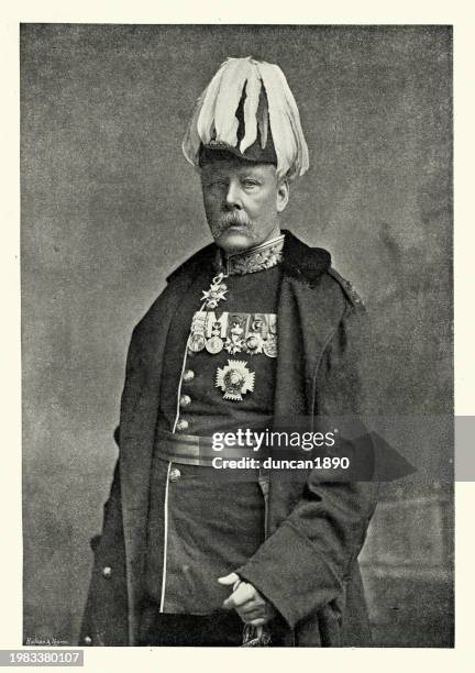 general sir william gordon cameron a british soldier and colonial administrator, victorian 19th century - governor stock illustrations