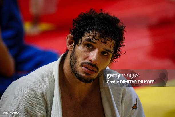 Asley Gonzalez of Romania attends an international training session which follows the Paris Grand Slam at the Paris Dojo arena in Paris on February...