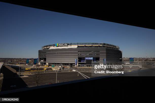 MetLife Stadium in East Rutherford, New Jersey, US, on Tuesday, Feb. 6, 2024. The 2026 World Cup final will be played at MetLife Stadium in New...