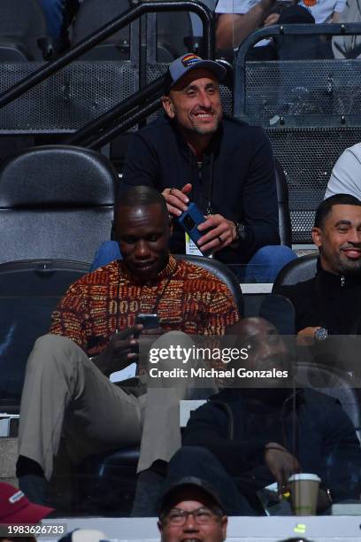 Manu Ginobli attends the game between the Washington Wizards and the San Antonio Spurs on January 29, 2024 at the Frost Bank Center in San Antonio,...