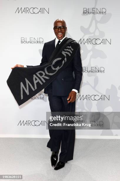 Bruce Darnell attends the Marc Cain Fashion Show at Arena Berlin on February 6, 2024 in Berlin, Germany.