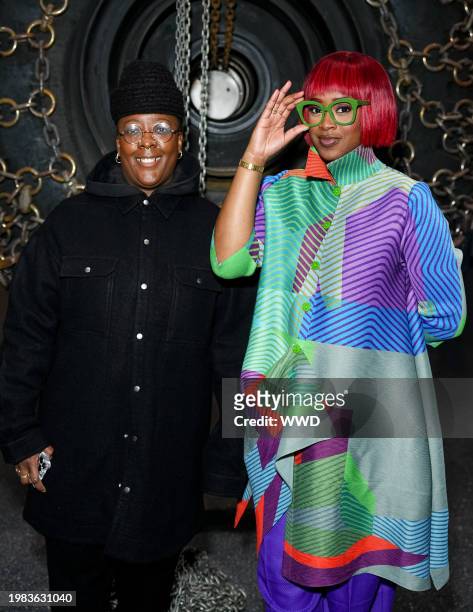Nina Chanel Abney and Tierra Whack at "Giants: Art from the Dean Collection of Swizz Beatz and Alicia Keys" held at the Brooklyn Museum on February...