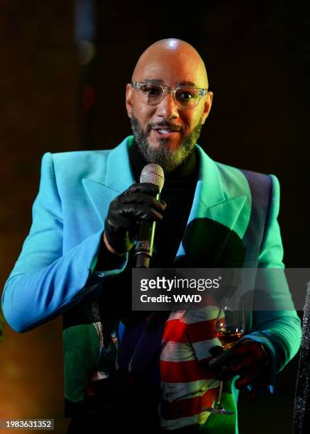 Swizz Beatz at "Giants: Art from the Dean Collection of Swizz Beatz and Alicia Keys" held at the Brooklyn Museum on February 6, 2024 in New York, New...