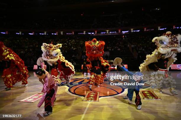 Halftime performance in celebration of the Lunar New Year during the game between the Memphis Grizzlies and the New York Knicks on February 6, 2024...