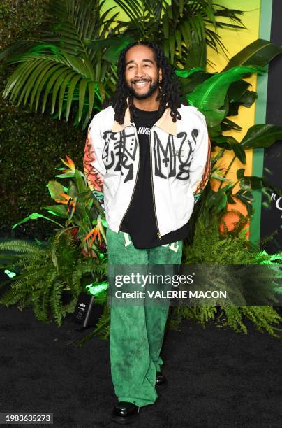 Singer-songwriter Omarion arrives for the premiere of "Bob Marley: One Love" at the Regency Village Theater in Los Angeles, California on February 6,...