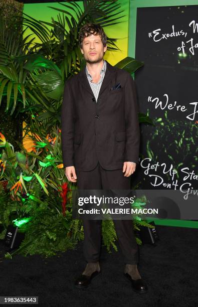 British actor James Norton arrives for the premiere of "Bob Marley: One Love" at the Regency Village Theater in Los Angeles, California on February...