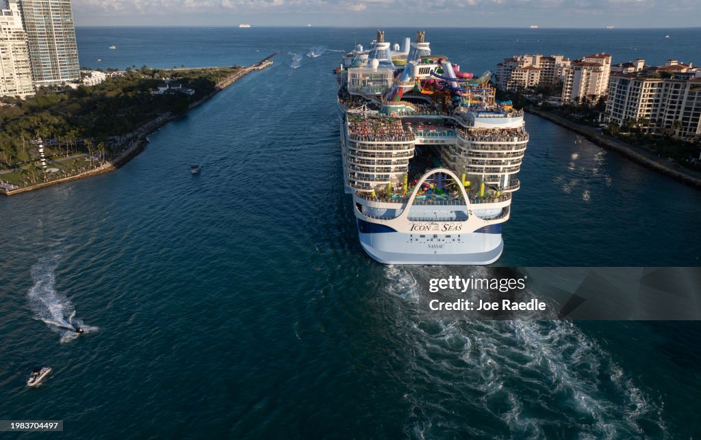 World's Large Cruise Ship Icon Of The Seas Returns Back To Port In Miami