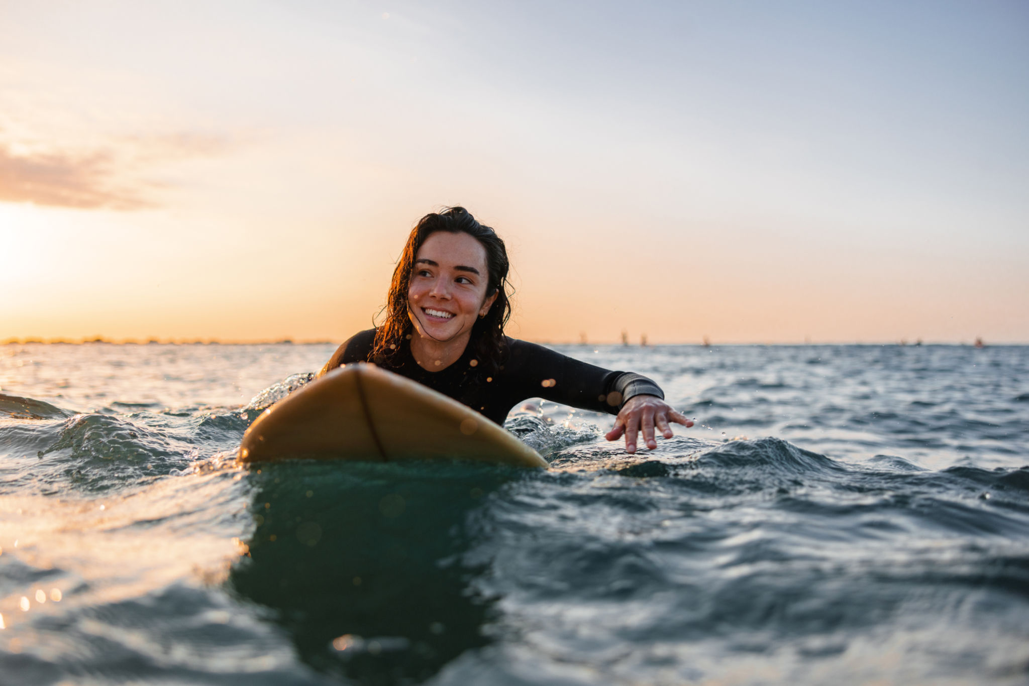 sunrise surfing