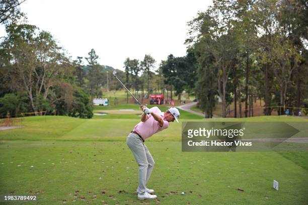 Ryan Gerard of United States plays his shot from the 17th tee during the third round of The Panama Championship at Club de Golf de Panama on February...