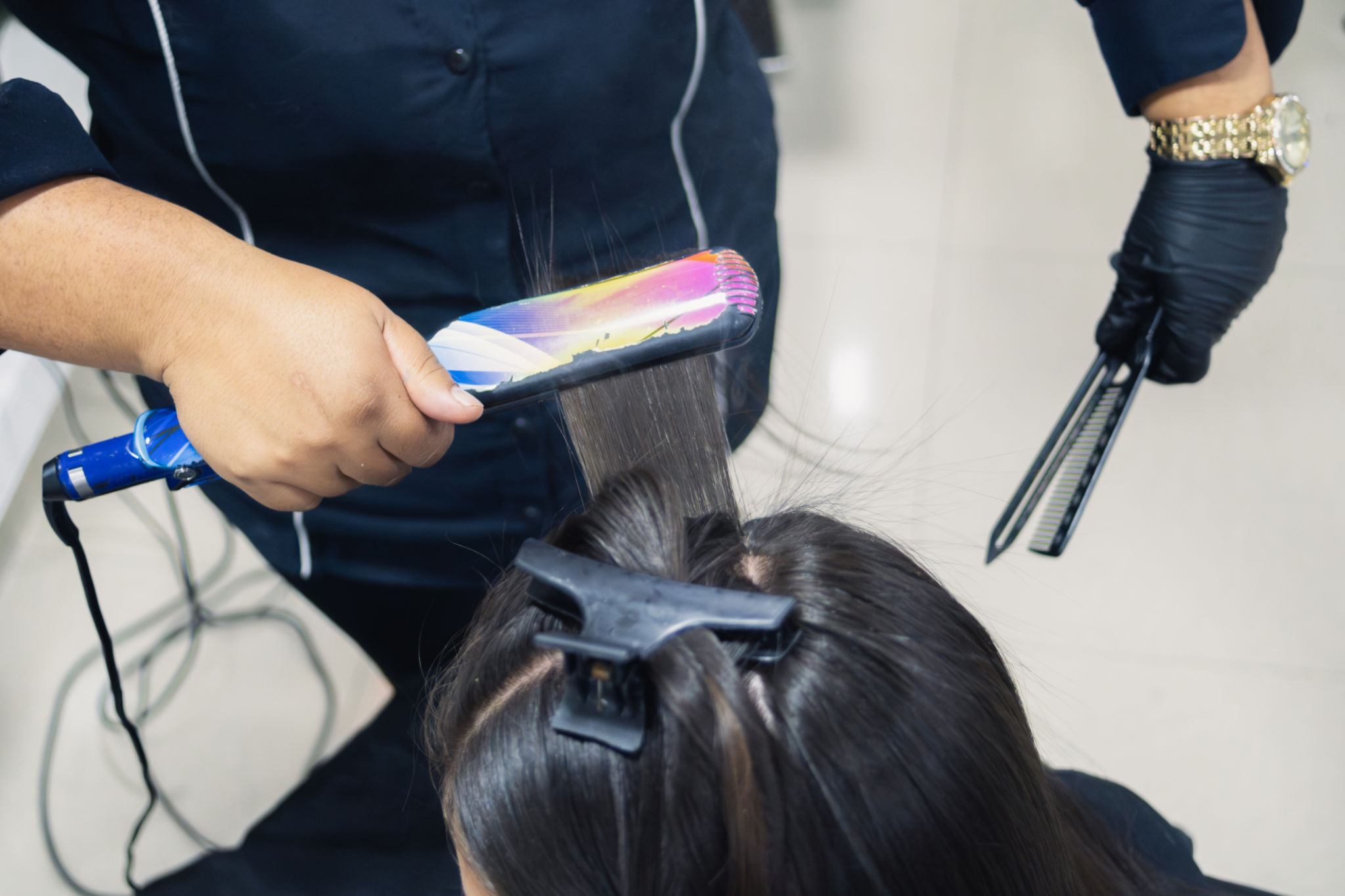 heat styling hair