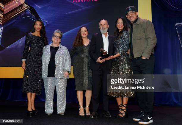 Brooklyn Sudano, Chair of the Recording Academy's Board of Trustees Tammy Hurt, Natalie Dohler, Bruce Sudano, Amanda Sudano and CEO of the Recording...