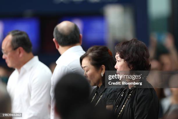 Wee Ee Chao, from left to right, Wee Ee Lim, Wee Wei Chi and Wee Wei Ling attend a memorial session for their father Wee Cho Yaw, chairman emeritus...