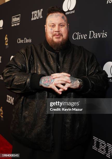 Jelly Roll attends the Pre-GRAMMY Gala & GRAMMY Salute to Industry Icons Honoring Jon Platt at The Beverly Hilton on February 03, 2024 in Los...