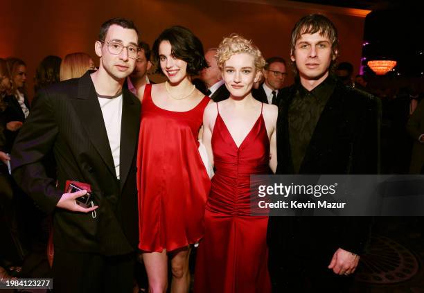 Jack Antonoff, Margaret Qualley, Julia Garner and Mark Foster attend the Pre-GRAMMY Gala & GRAMMY Salute to Industry Icons Honoring Jon Platt at The...