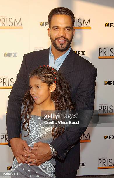 Actor Christopher St. John and daughter Paris attend the 7th Annual Prism Awards held at the Henry Fonda Music Box Theatre on May 8, 2003 in...