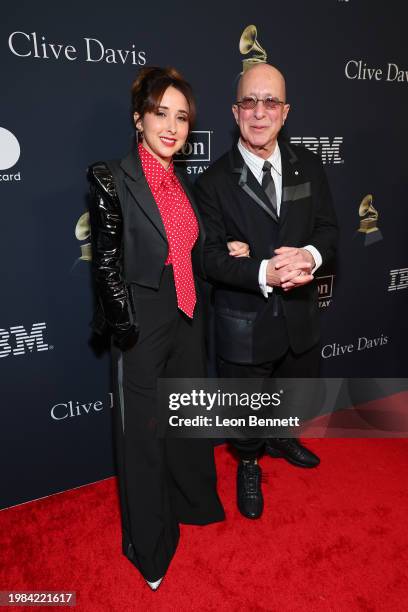 Victoria Lily Shaffer and Paul Shaffer attend the Pre-GRAMMY Gala & GRAMMY Salute to Industry Icons Honoring Jon Platt at The Beverly Hilton on...