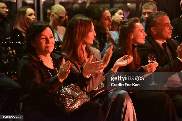 Louisa Maurin and Elsa Zylberstein applause Omar Harfouch during Omar Harfouch Concert at Institut du Monde Arabe on February 3rd, 2024 in Paris,...