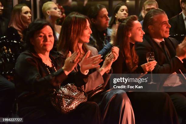 Louisa Maurin and Elsa Zylberstein applause Omar Harfouch during Omar Harfouch Concert at Institut du Monde Arabe on February 3rd, 2024 in Paris,...