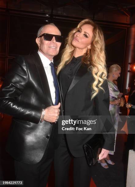 Jean Claude Jitrois and Adriana Karembeu attend Omar Harfouch Concert at Institut du Monde Arabe on February 3rd, 2024 in Paris, France.