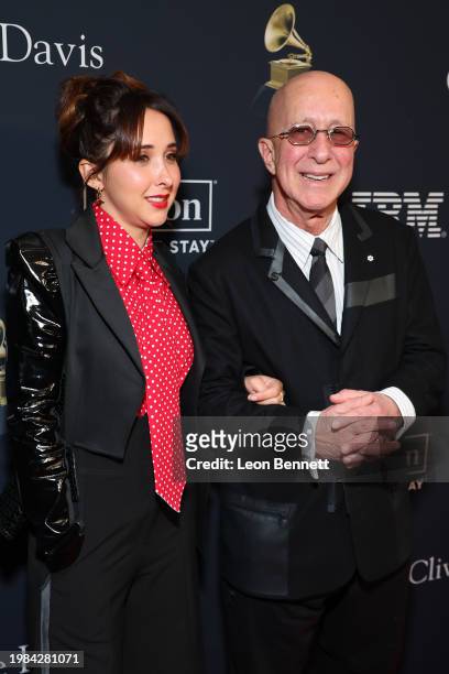 Victoria Lily Shaffer and Paul Shaffer attend the Pre-GRAMMY Gala & GRAMMY Salute to Industry Icons Honoring Jon Platt at The Beverly Hilton on...