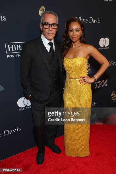 Monte Lipman, CEO, Republic Records and Angelina Lipman attend the Pre-GRAMMY Gala & GRAMMY Salute to Industry Icons Honoring Jon Platt at The...