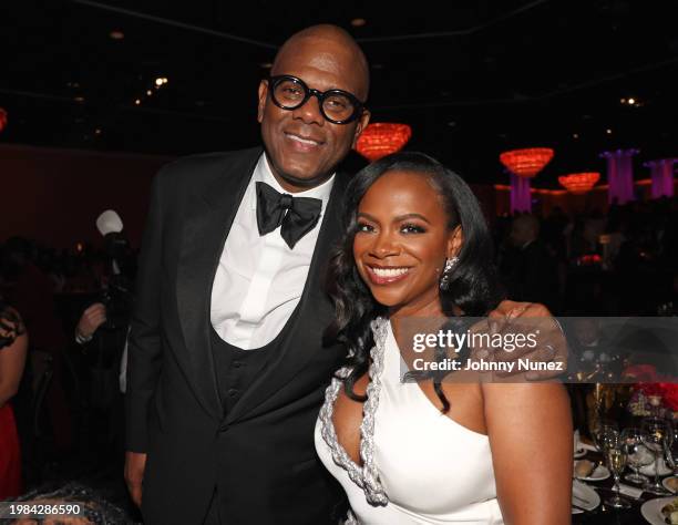 Honoree Jon Platt and Kandi Burruss attend the Pre-GRAMMY Gala & GRAMMY Salute to Industry Icons Honoring Jon Platt at The Beverly Hilton on February...