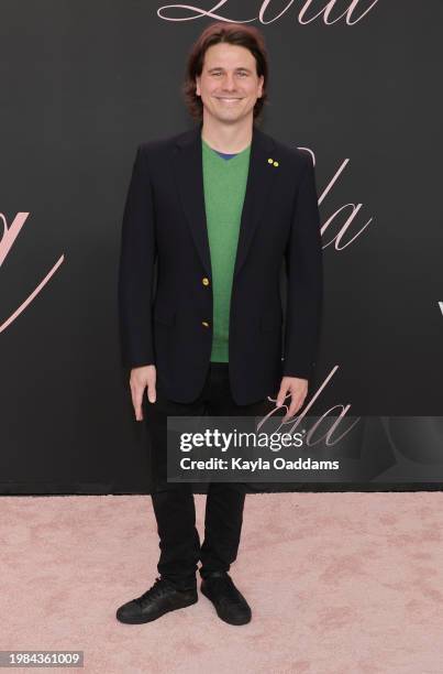 Jason Ritter attends the premiere of "Lola" at Regency Bruin Theatre on February 03, 2024 in Los Angeles, California.