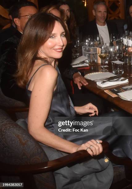 Elsa Zylberstein attends Omar Harfouch Concert at Institut du Monde Arabe on February 3rd, 2024 in Paris, France.